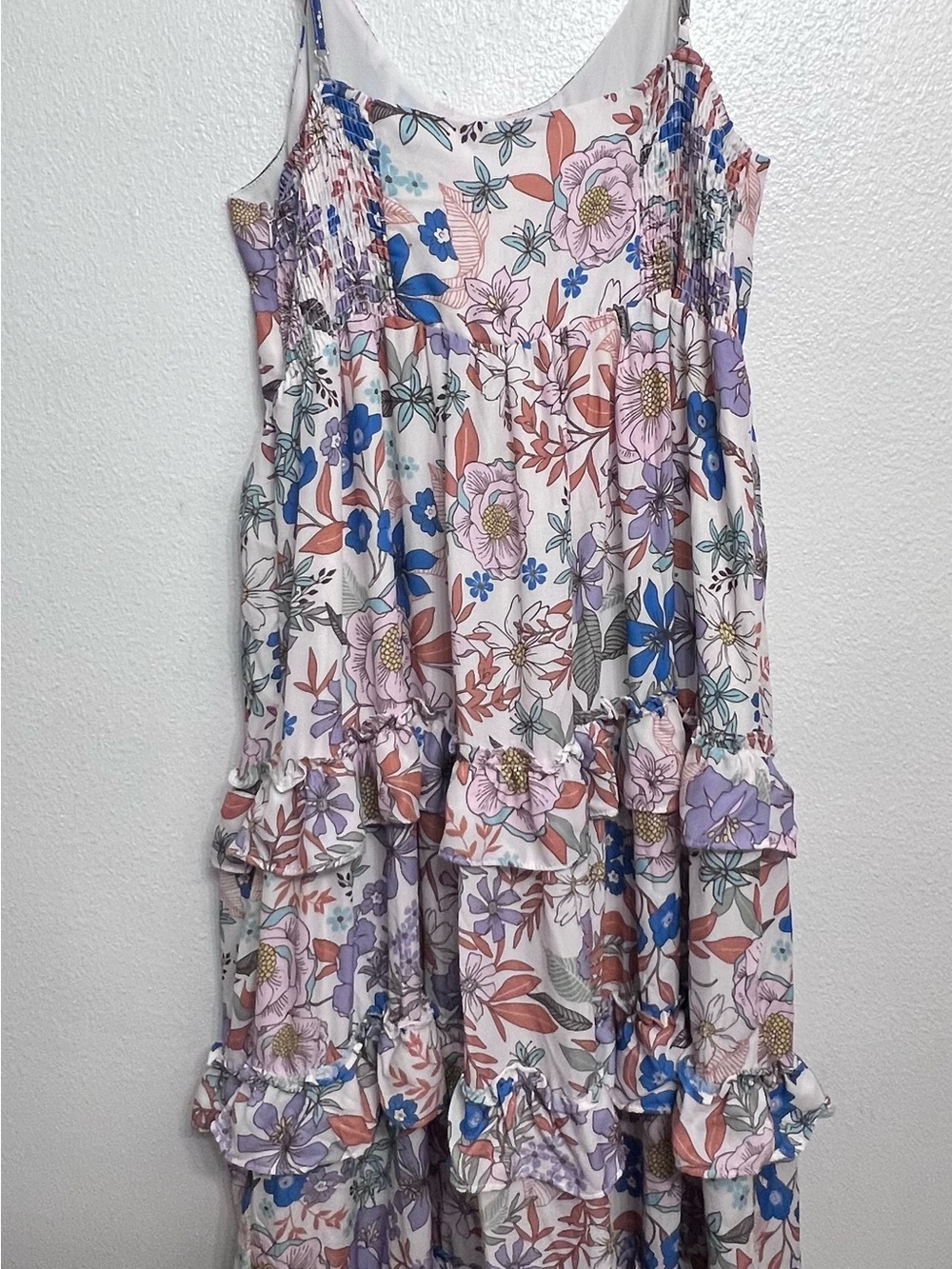 Peach Love California Floral Tiered Maxi Dress - Picture 6 of 10